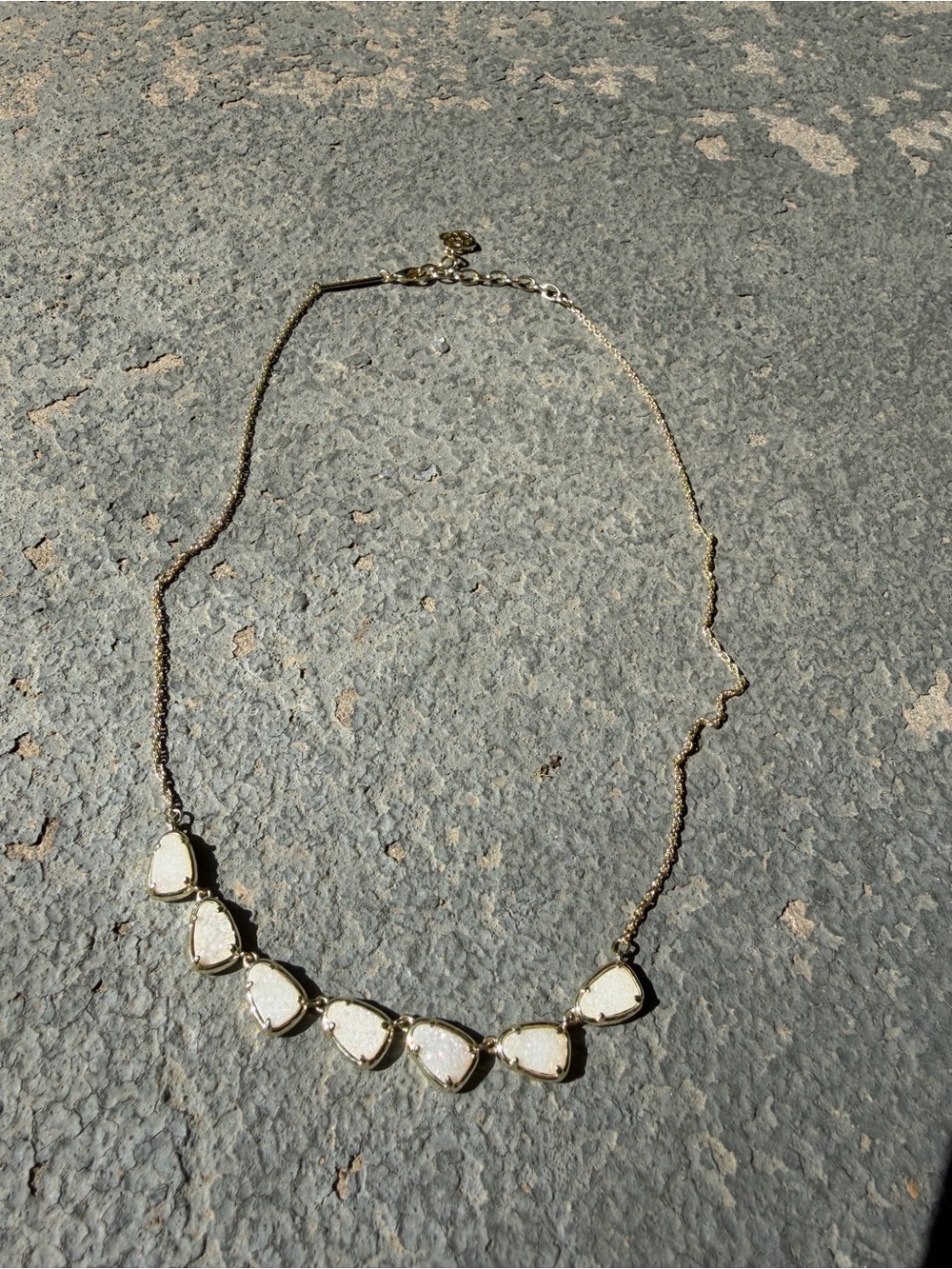 Kendra Scott Susanna Gold Collar Necklace in Iridescent Drusy (Retired)